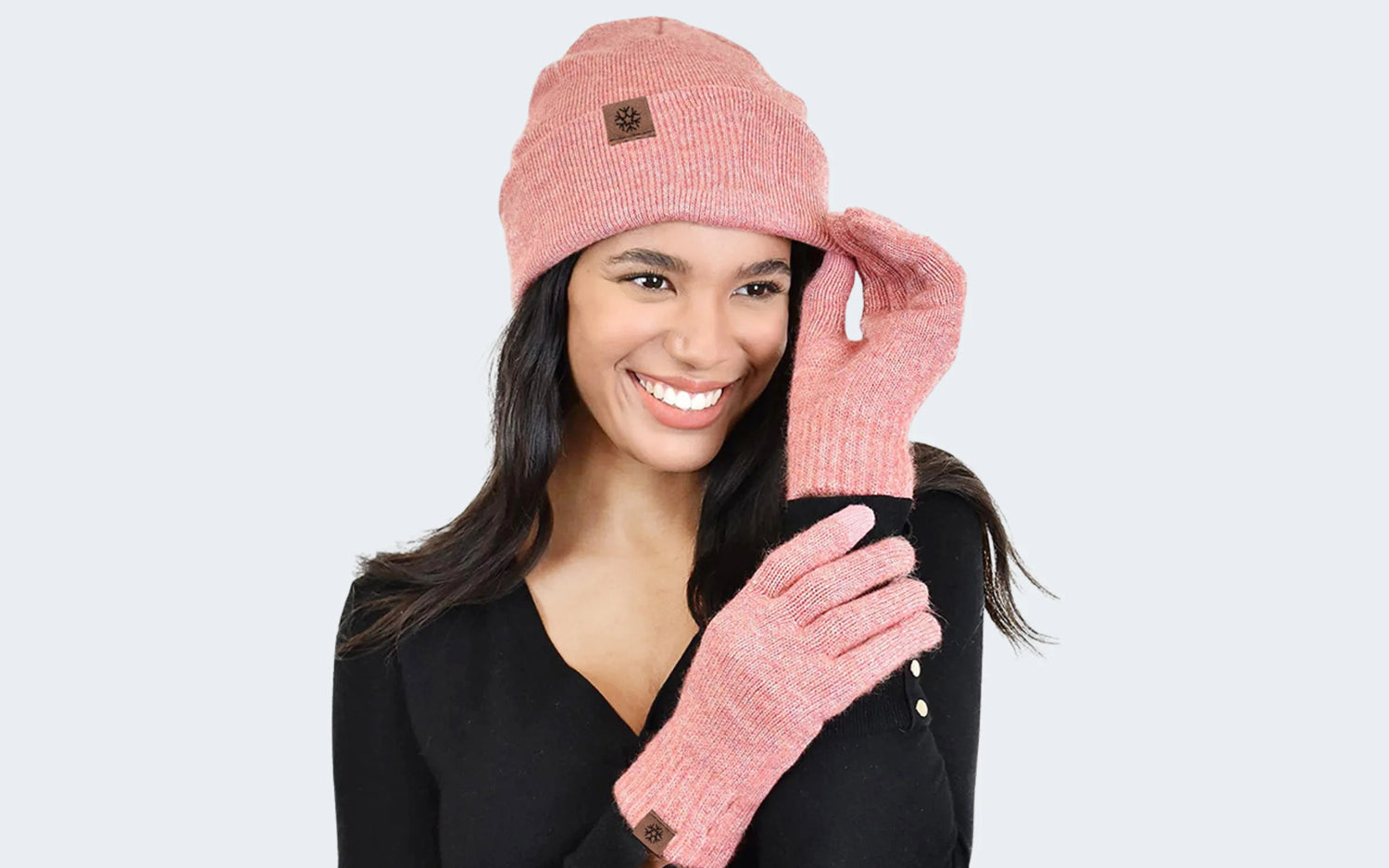 Bonnet chic femme rose